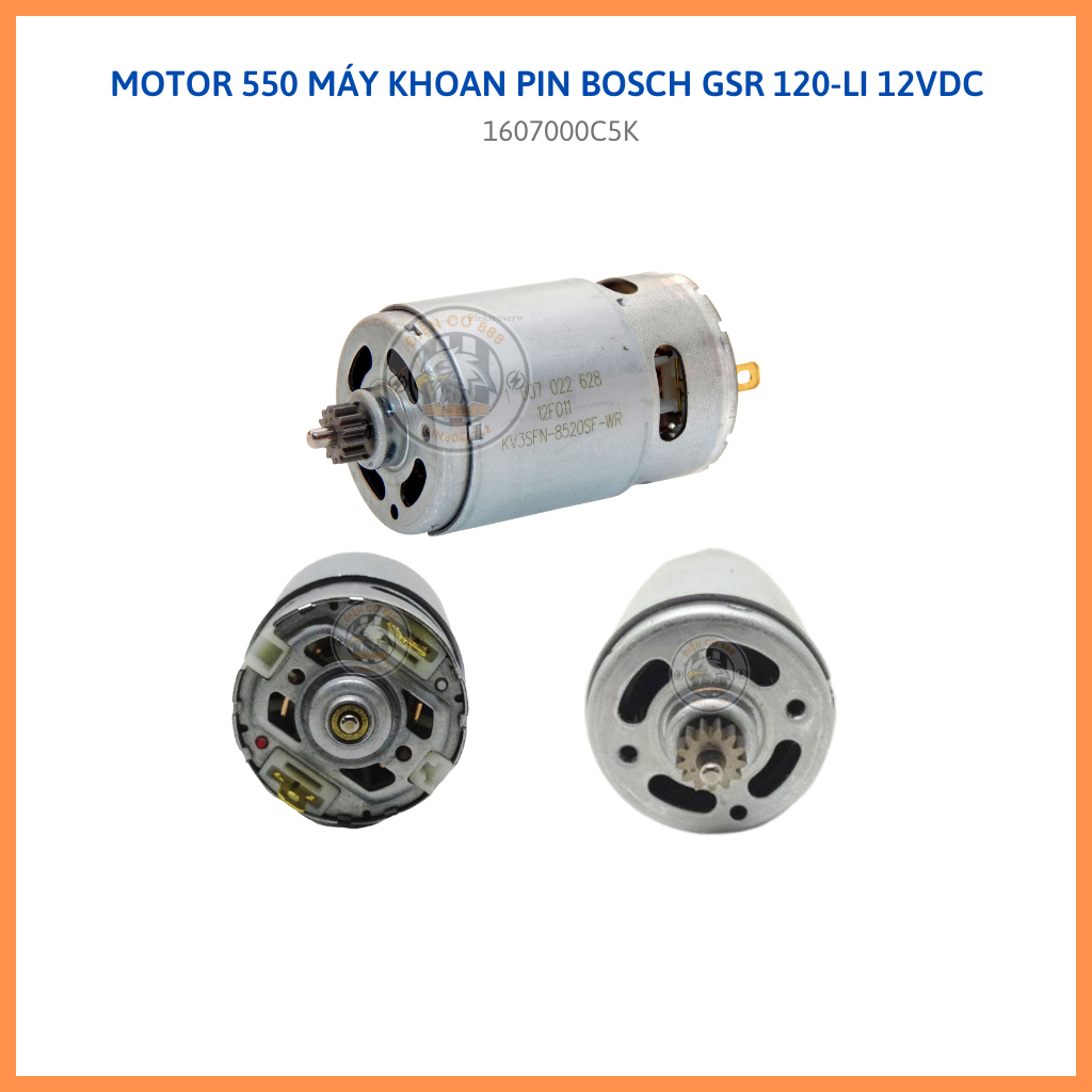DC Motor 12V máy khoan pin BOSCH GSR 120-LI 12V 13 Răng (1607000C5K ...
