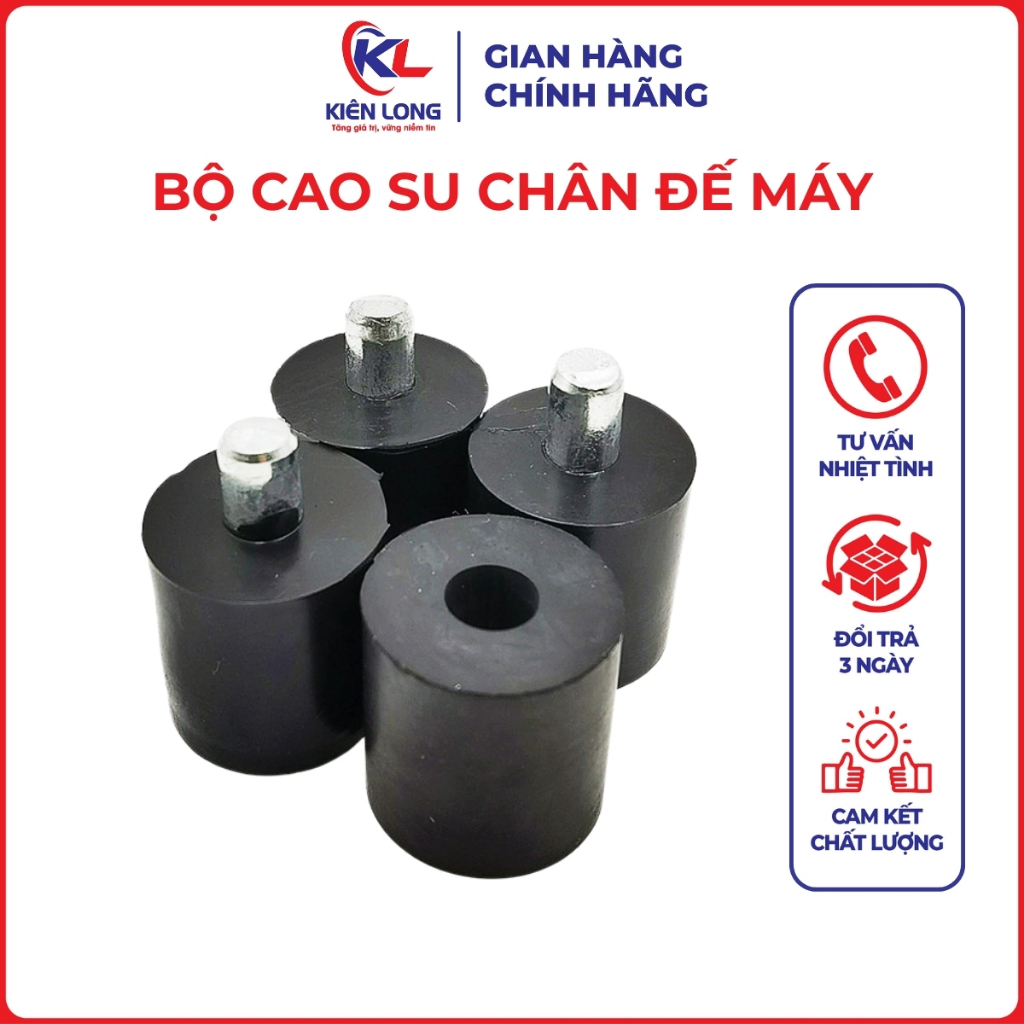 (Combo 4 Cái) Bộ Cao Su Chân Đế Máy Vắt Sổ, Trần Đè – Phụ Kiện Máy May Công Nghiệp