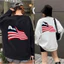 Áo Sweater Thêu Cờ Mỹ 2 Mặt Trước Sau Chất Nỉ 2 Da Cao Cấp Nam Nữ Hình Thêu Chắc Chắn Phong Cách Hàn Quốc