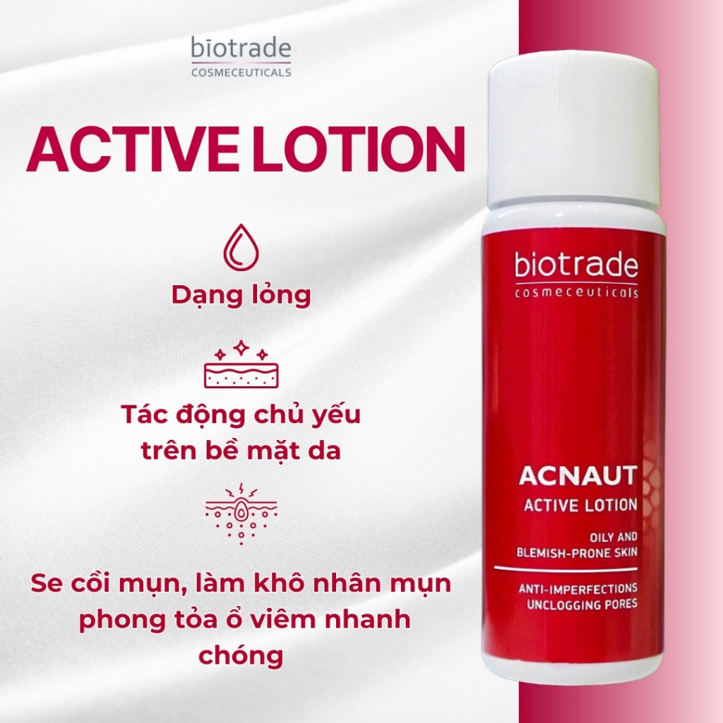Combo giảm mụn mờ thâm Chấm mụn BIOTRADE & Serum BIOVERSE B351 giảm mụn viêm và mờ thâm đều màu da
