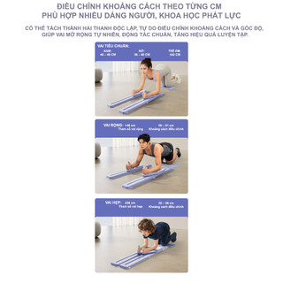 Dụng Cụ Tập Pilates Tập Bụng – Gấp Gọn, Có Màn Hình, Chịu tải 200kg, Đệm Gối 2cm, Hỗ Trợ Tập Tại Nhà