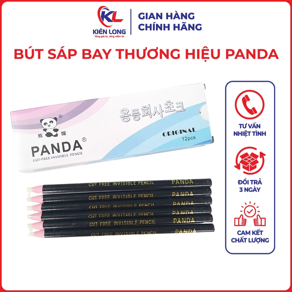 Bút Sáp Bay Panda Hàn Quốc – Bút Con Gấu Dùng Trong Ngành May (Combo 2,5 ,10 cây)