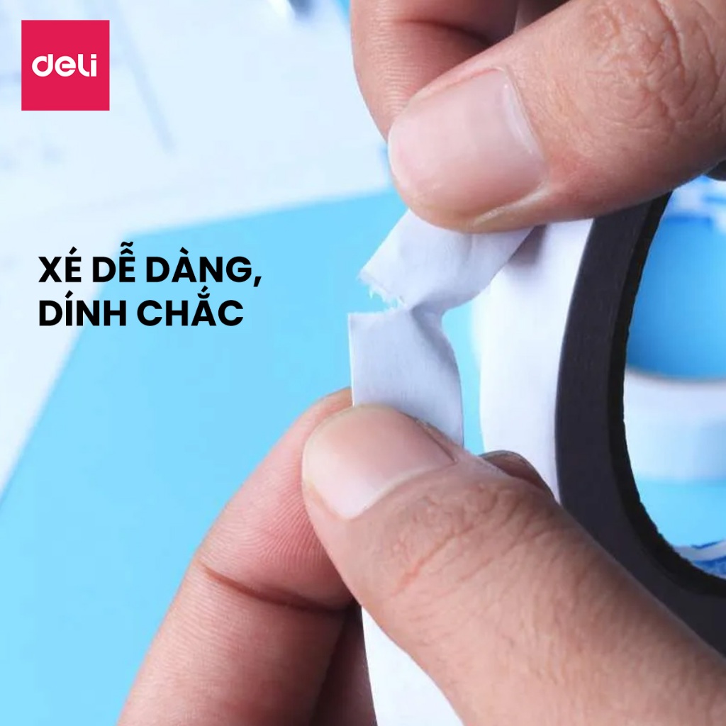 Băng Dính 2 Mặt Deli Băng Keo Đa Năng Keo Dán Siêu Dính Trang Trí Đồ Thủ Công Đáp Ứng Mọi Nhu Cầu Cho Học Sinh