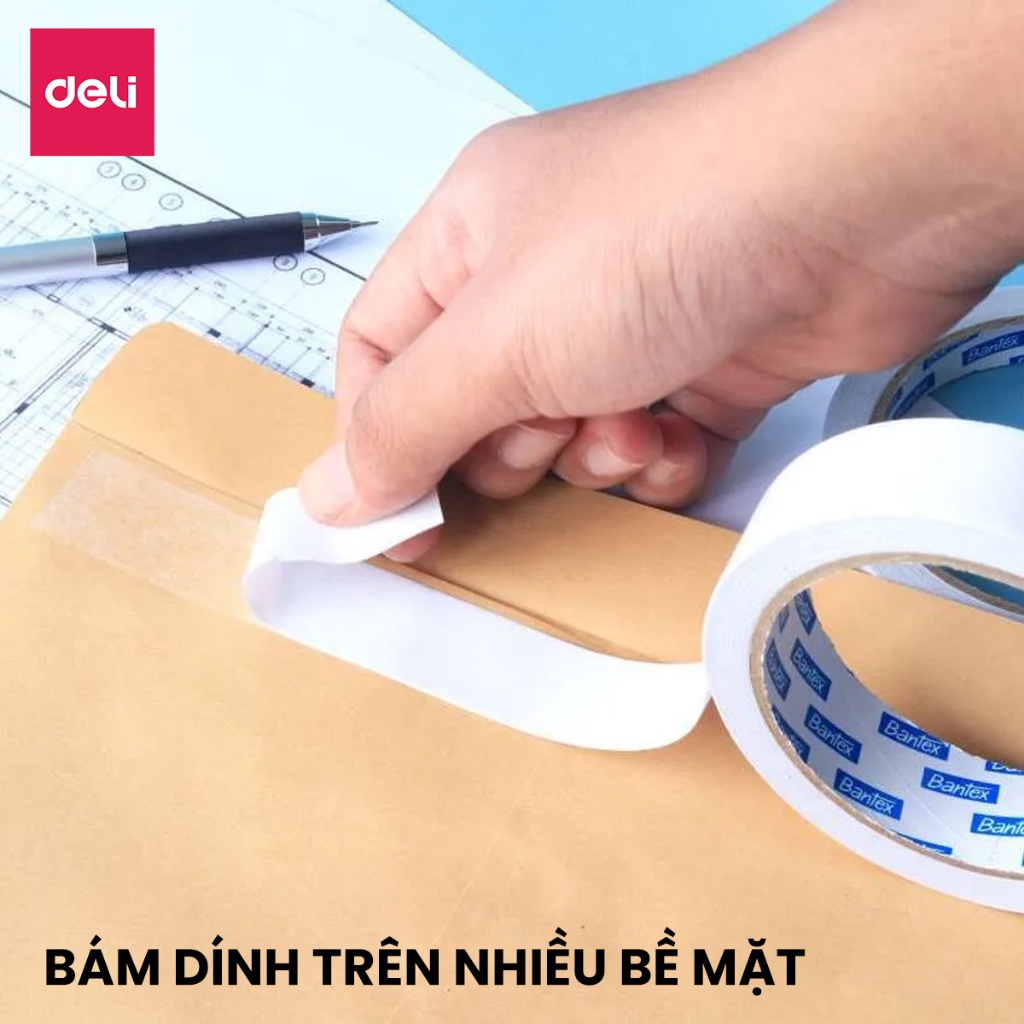 Băng Dính 2 Mặt Deli Băng Keo Đa Năng Keo Dán Siêu Dính Trang Trí Đồ Thủ Công Đáp Ứng Mọi Nhu Cầu Cho Học Sinh