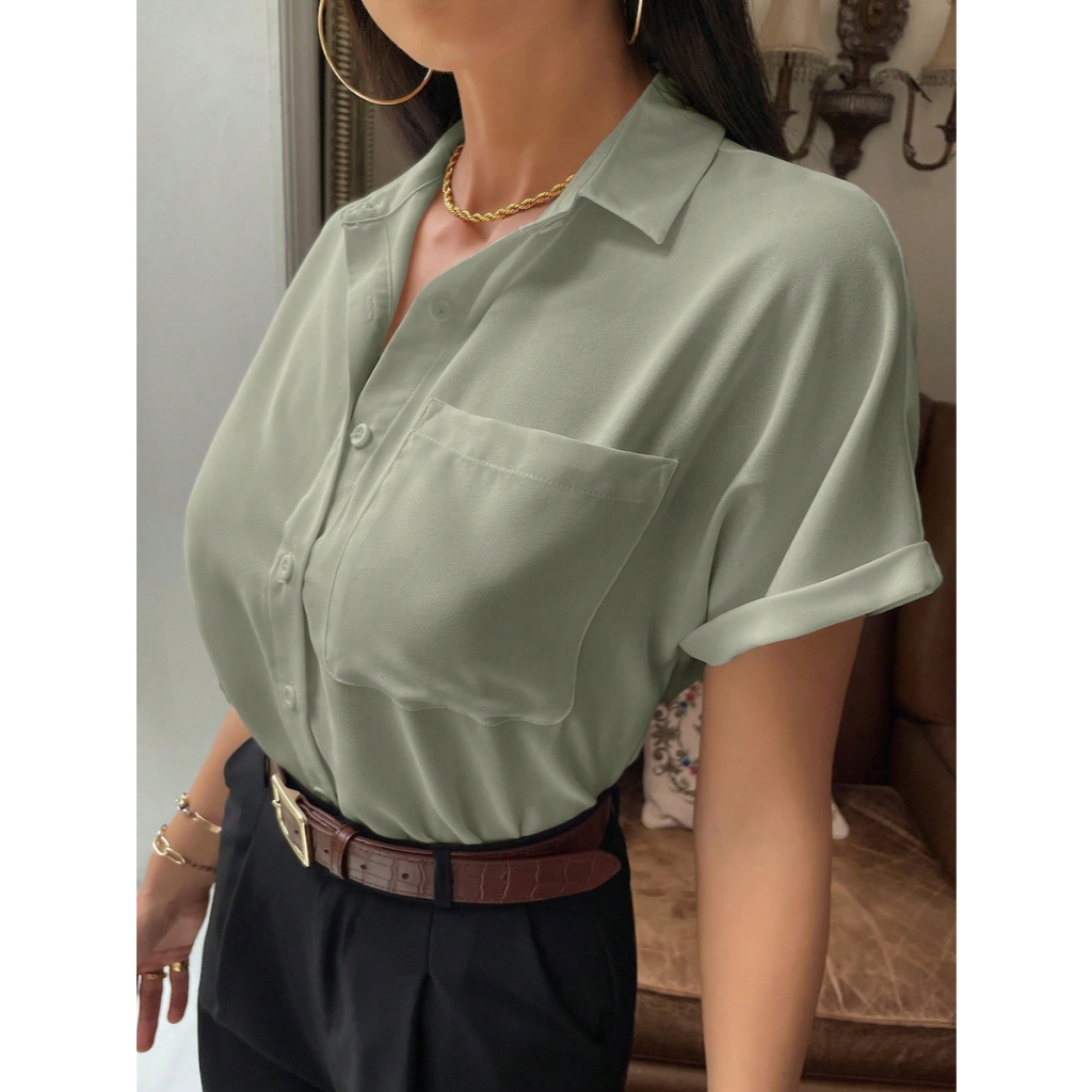 Áo Blouse Nữ Phong Cách Tối Giản Old Money, Thanh Lịch & Thời Thượng YN037
