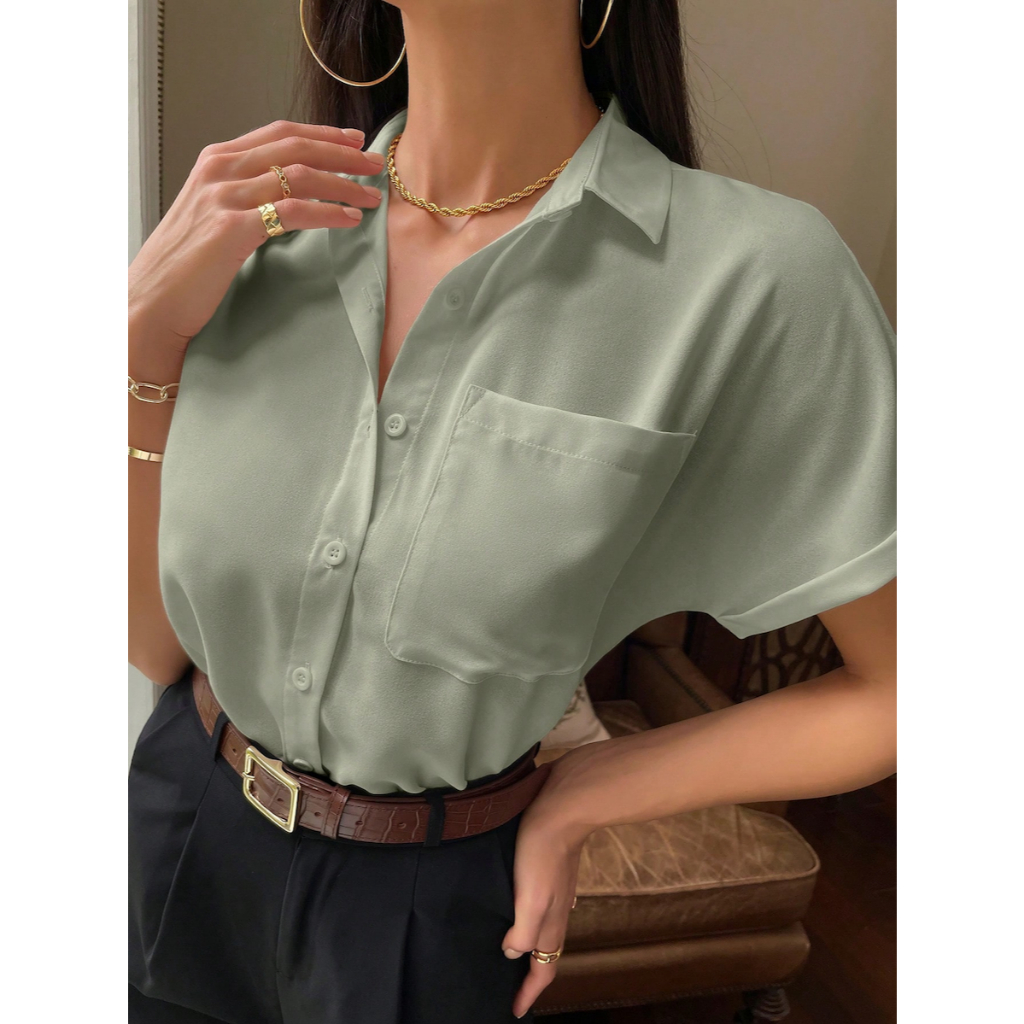 Áo Blouse Nữ Phong Cách Tối Giản Old Money, Thanh Lịch & Thời Thượng YN037