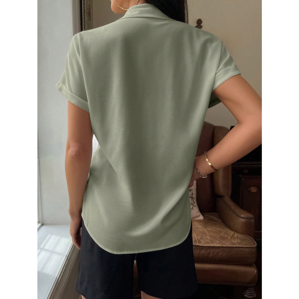 Áo Blouse Nữ Phong Cách Tối Giản Old Money, Thanh Lịch & Thời Thượng YN037