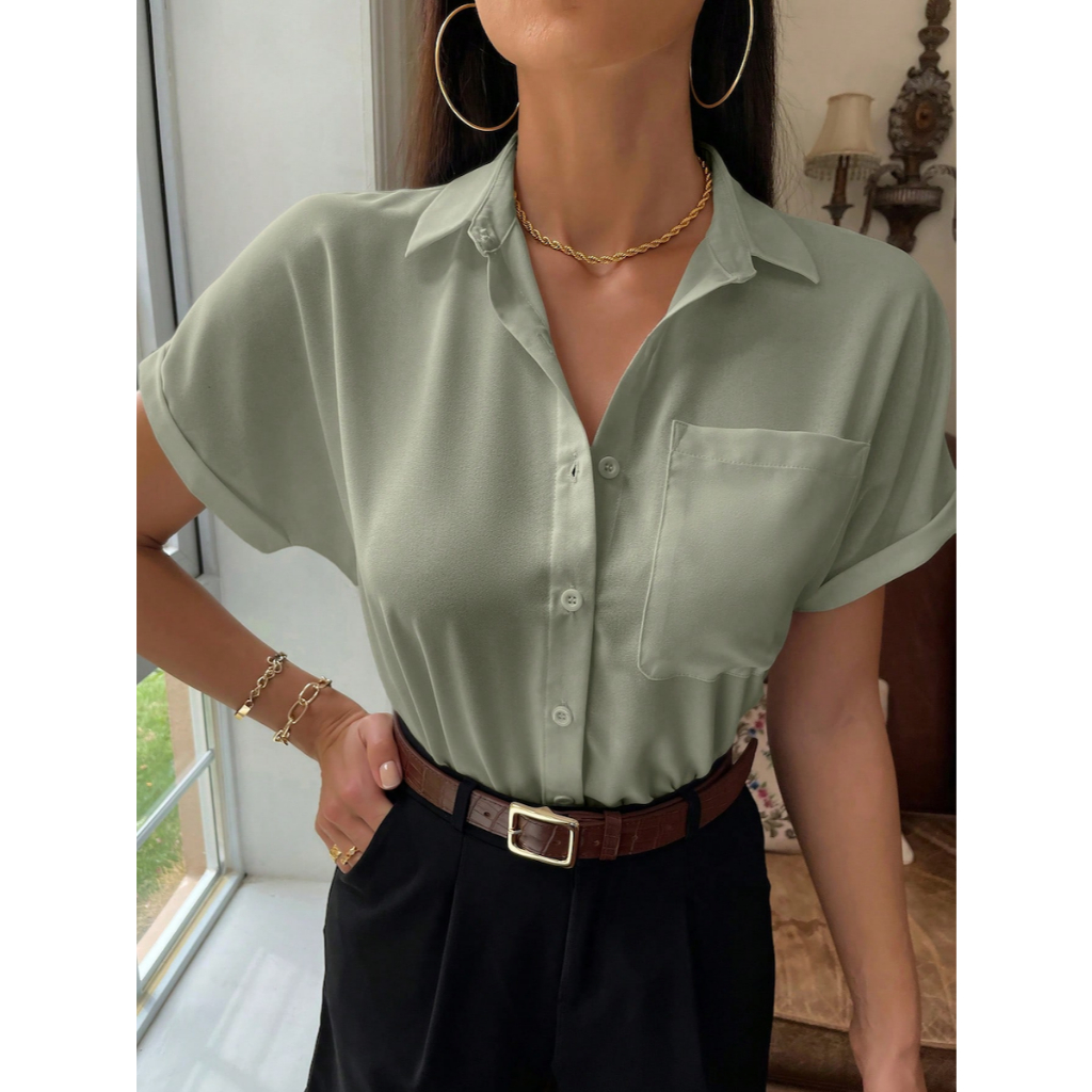 Áo Blouse Nữ Phong Cách Tối Giản Old Money, Thanh Lịch & Thời Thượng YN037