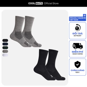 Combo 2 Tất thể thao active cổ dài thấm hút tốt Coolmate