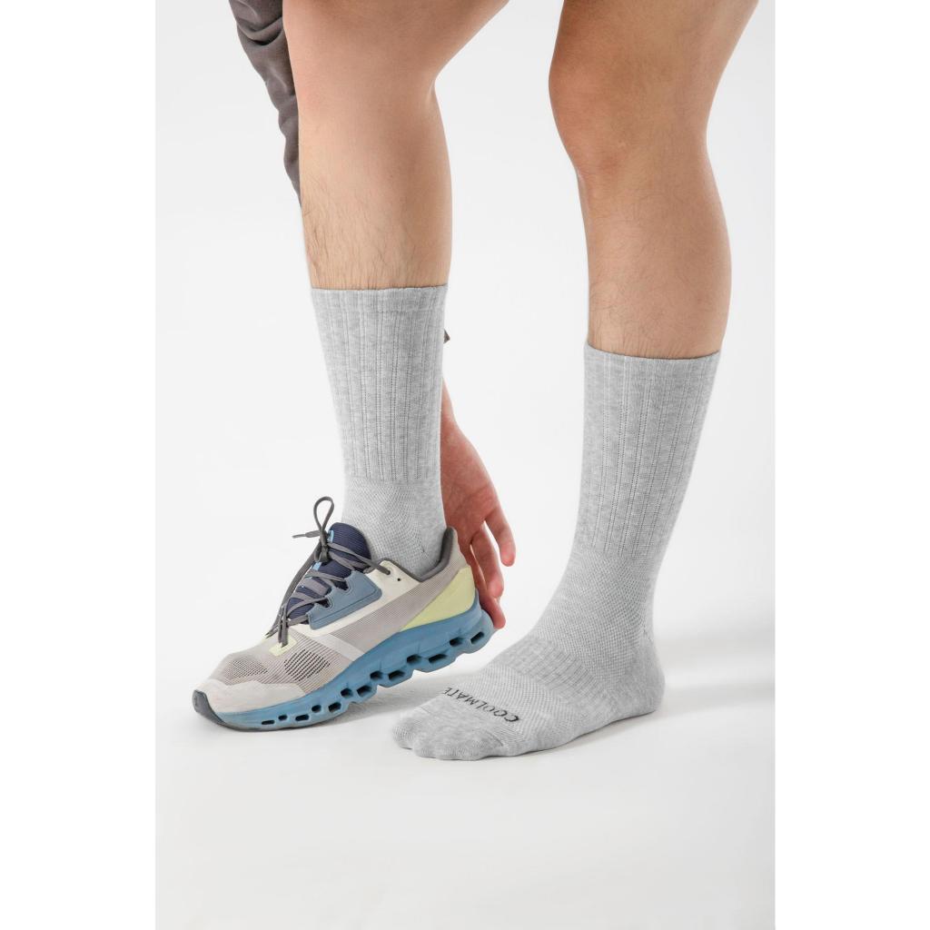 [MUA 2 GIẢM 5%]Combo 2 Tất thể thao active cổ dài thấm hút tốt Coolmate