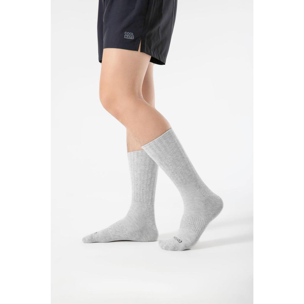[MUA 2 GIẢM 5%]Combo 2 Tất thể thao active cổ dài thấm hút tốt Coolmate