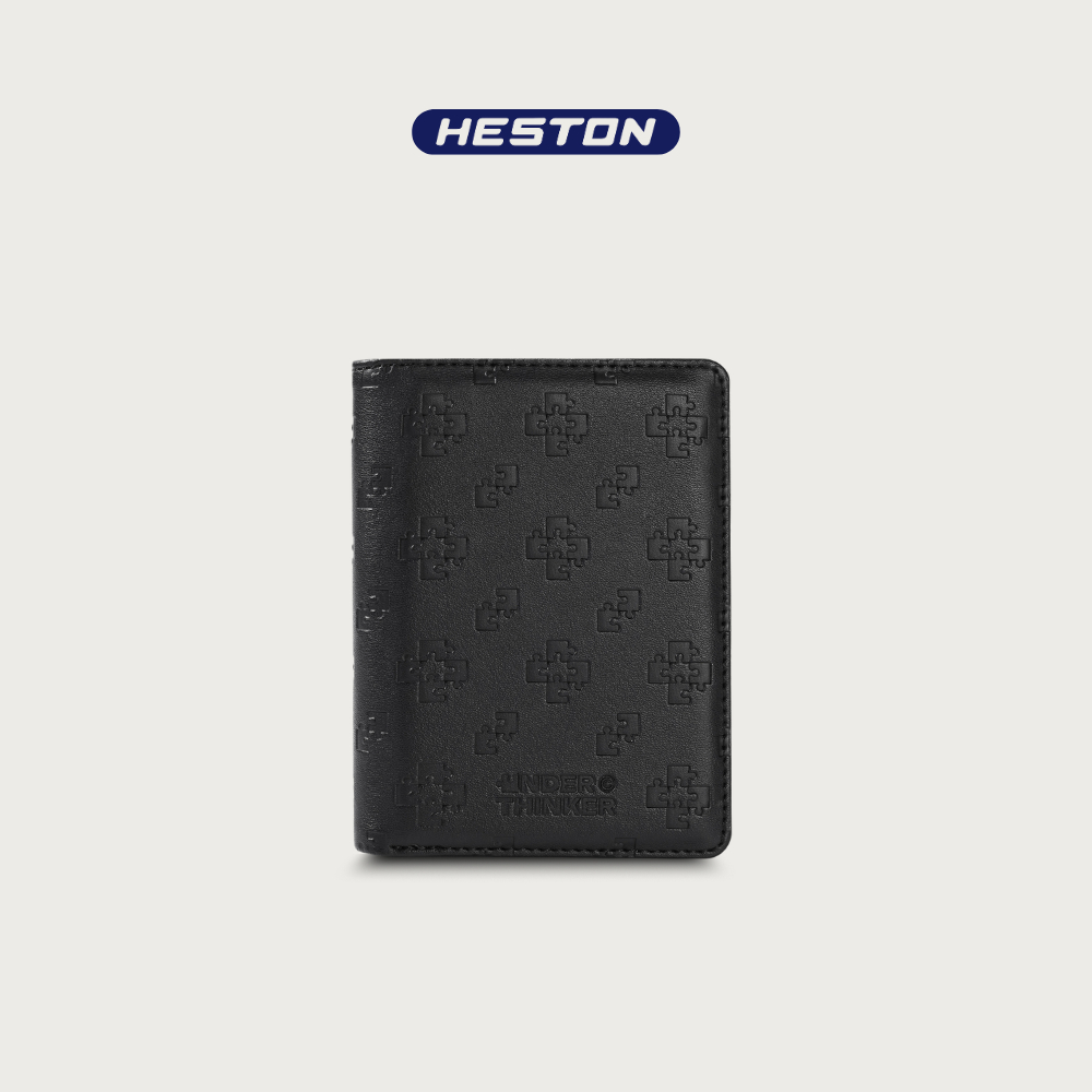 Ví Da PU Nam Monogram Vertical Dập Chìm Cao Cấp Chính Hãng | HESTON