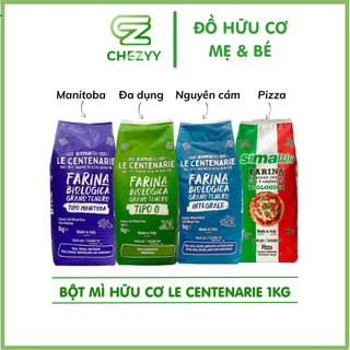 Bột mì hữu cơ Le Centenarie Simabio 1kg làm bánh mỳ, bánh ăn dặm, pizza