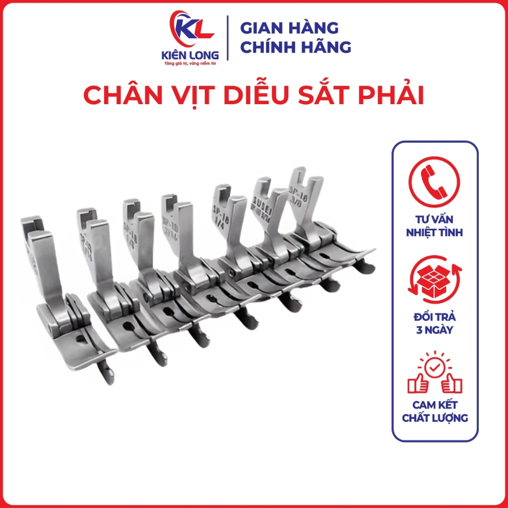 Chân Vịt Diễu Sắt SP18 Phải/Trái – Dùng Cho Máy May 1 Kim Công Nghiệp