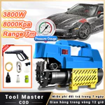 máy rửa xe cao áp 4000W Máy xịt rửa gia đình tặng bình bọt tuyết Vệ sinh xe máy, ô tô, sân vườn và phòng ốc — ảnh 1