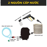 máy rửa xe cao áp 4000W Máy xịt rửa gia đình tặng bình bọt tuyết Vệ sinh xe máy, ô tô, sân vườn và phòng ốc — ảnh 7