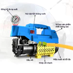 máy rửa xe cao áp 4000W Máy xịt rửa gia đình tặng bình bọt tuyết Vệ sinh xe máy, ô tô, sân vườn và phòng ốc — ảnh 2