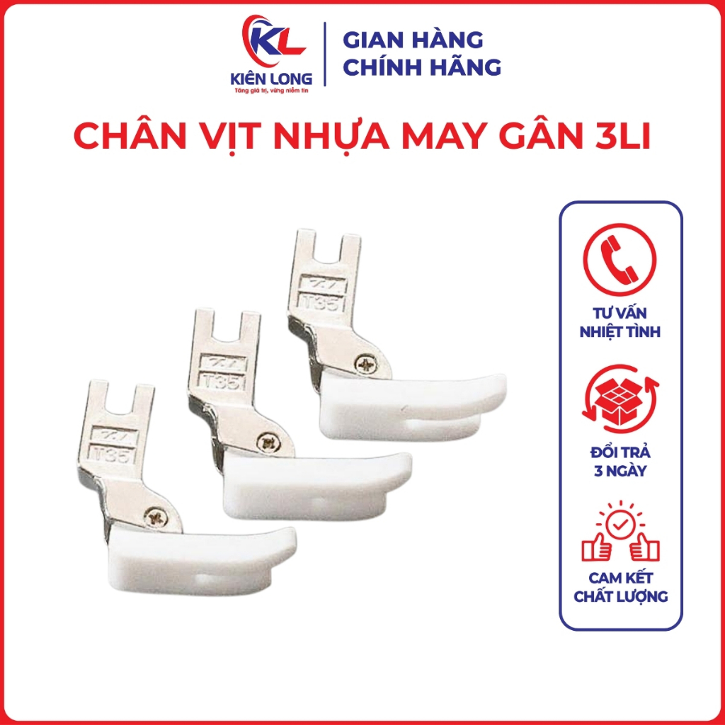 Chân Vịt Nhựa May Gân 3Ly/5Ly/6Ly Trái Phải – Dùng Cho Máy May 1 Kim Công Nghiệp
