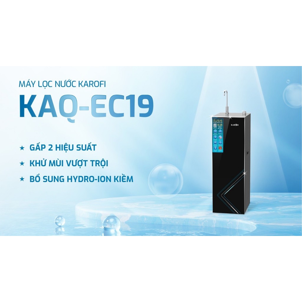 [TẶNG MÁY XAY SINH TỐ] [ĐỘC QUYỀN ONLINE] Máy lọc nước RO 12 lõi Karofi KAQ-EC19 -BỔ SUNG KIỀM, Công nghệ AioTec | BigBuy360 - bigbuy360.vn