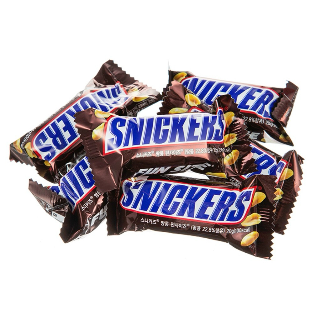 Kẹo  Socola Nhân Đậu Phộng Snickers Peanut Fun Size, 800g( 40 cái)