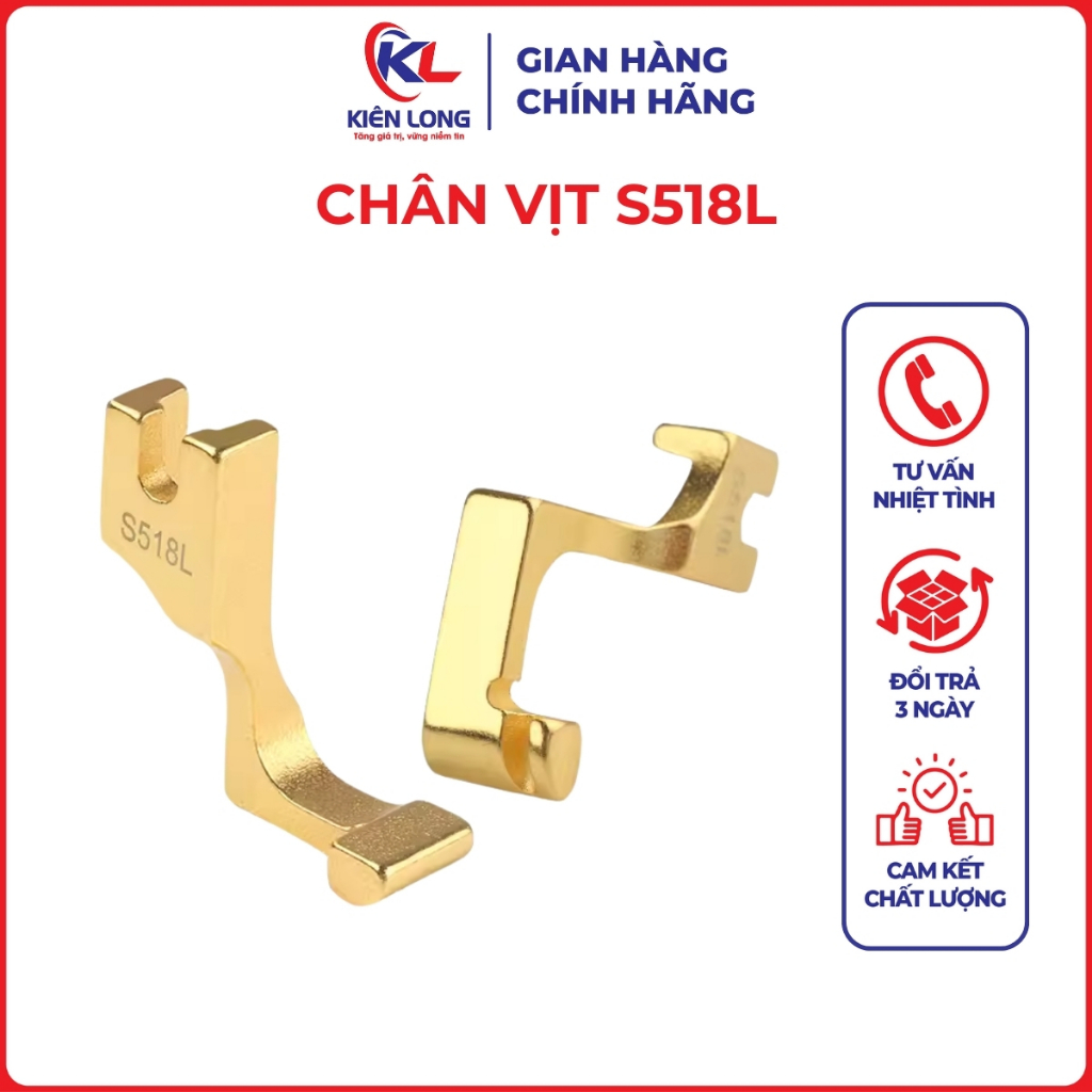 Chân Vịt S518L Màu Vàng - Tra Khóa Hiện Đại Khóa Dấu, Khóa Mí (Hàng Loại 1)