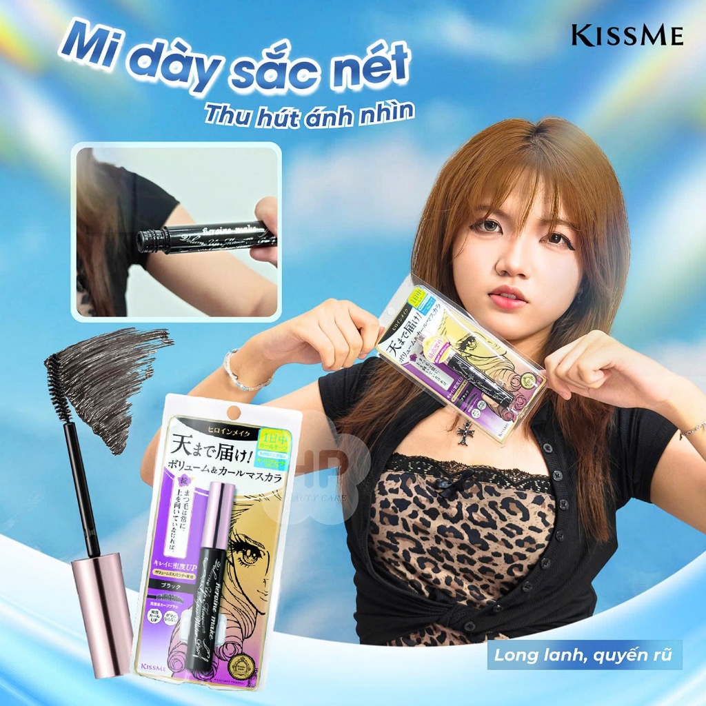 Set Mascara Nâng Rậm Dày Mi Và Mascara Tẩy Trang Mi Kissme Heroine (2 cây )