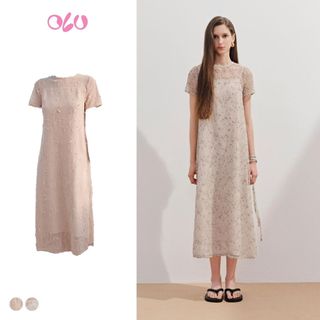 Đầm OLV suông lưới ren kèm đầm 2 dây Coco thanh lịch phù hợp đi chơi đi làm