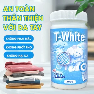 Bột Tẩy Trắng Quần Áo T-White 300g – Tẩy Sạch Vết Bẩn, Khử Mùi Ẩm Mốc, Loại Bỏ Vi Khuẩn