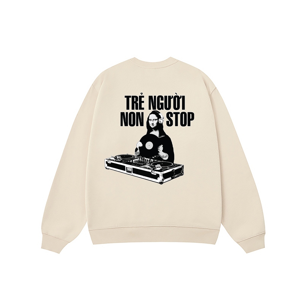 Áo Vớ Vẩn Vui Tươi REDLABEL Áo Sweater TRẺ NGƯỜI NON STOP Áo Sweatshirt Nỉ Oversize Nam Nữ SWT6