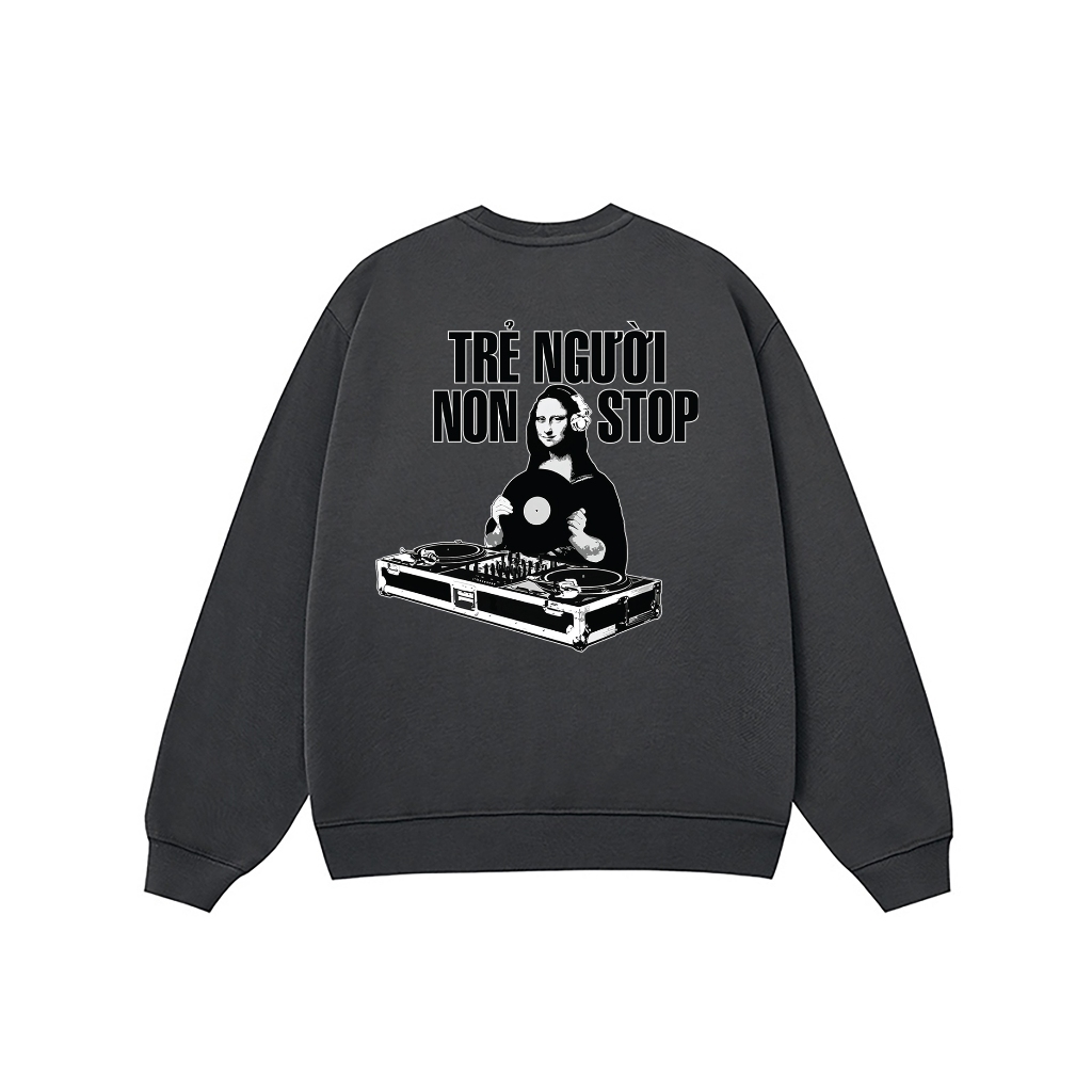 Áo Vớ Vẩn Vui Tươi REDLABEL Áo Sweater TRẺ NGƯỜI NON STOP Áo Sweatshirt Nỉ Oversize Nam Nữ SWT6