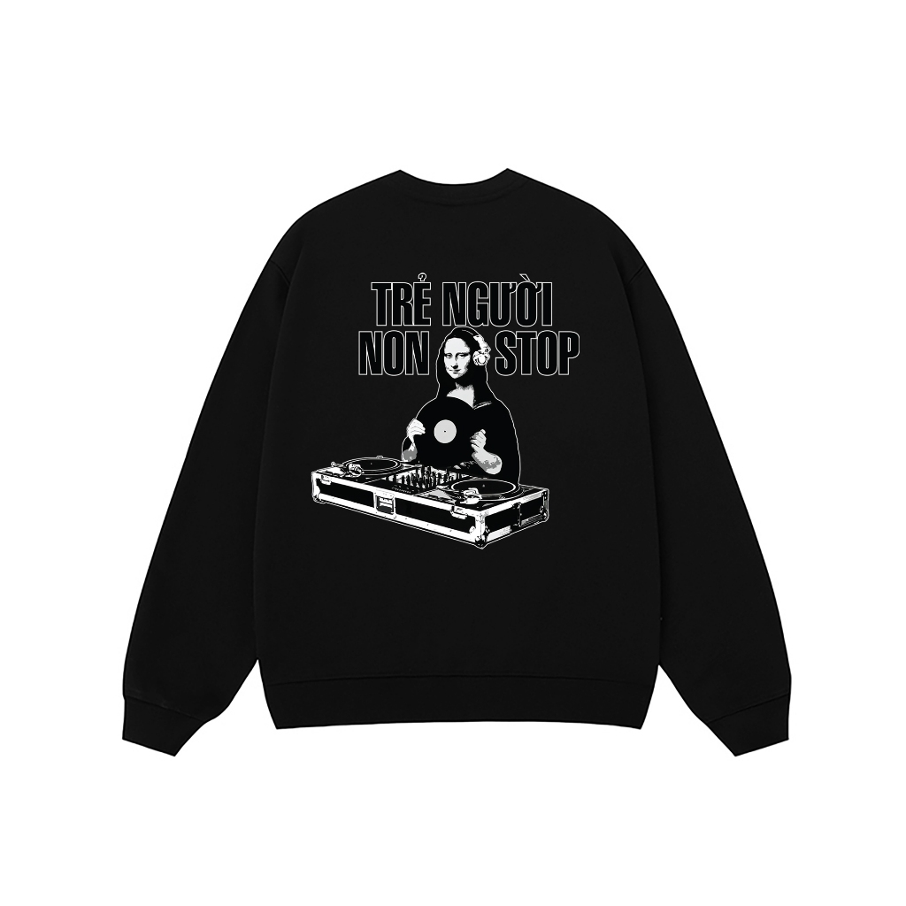 Áo Vớ Vẩn Vui Tươi REDLABEL Áo Sweater TRẺ NGƯỜI NON STOP Áo Sweatshirt Nỉ Oversize Nam Nữ SWT6