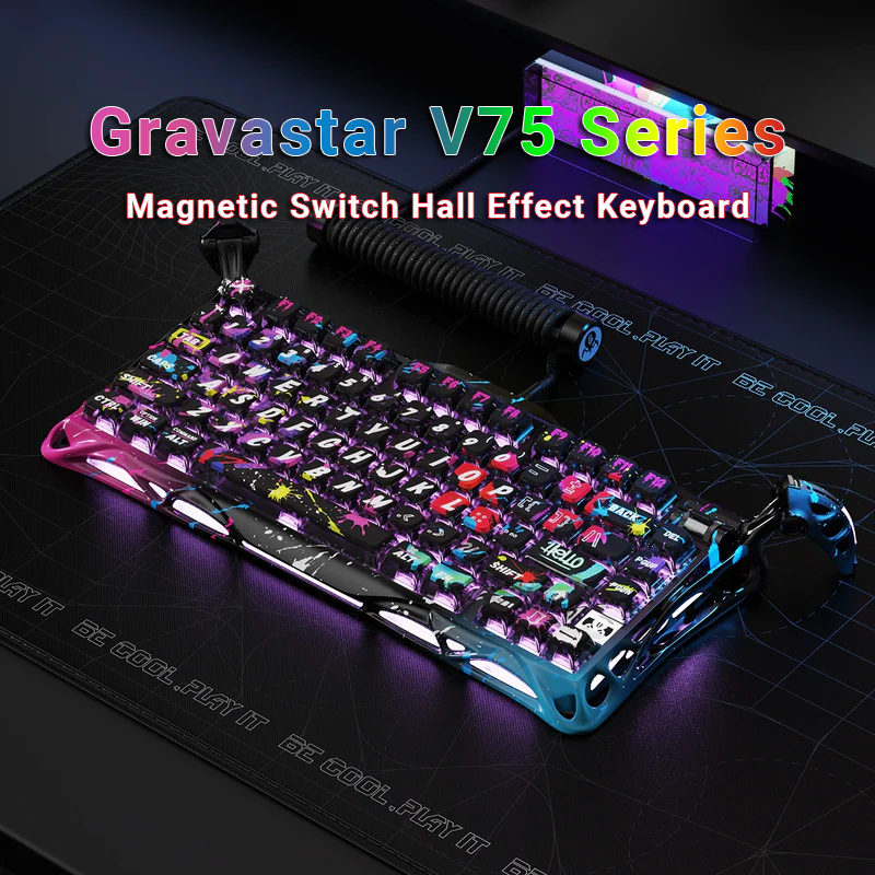 [Gravastar V75 Series] Bàn phím cơ gaming HE Gravastar V75 - Switch từ tính-Rapid Trigger 0.005 mm | BigBuy360 - bigbuy360.vn