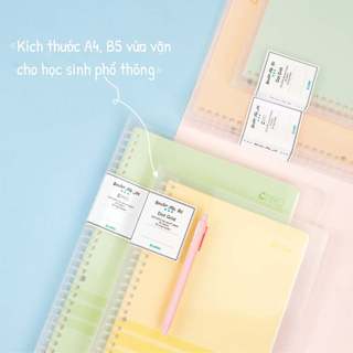 KLONG - Sổ Chấm DOT Kẹp Còng Nhựa B5 40 Tờ 120/76; MS: 545 ♥ Binder File ♥ Có lẻ Còng và lẻ Giấy tùy bạn lựa chọn ♥