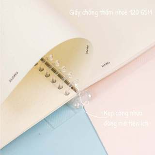KLONG - Sổ Chấm DOT Kẹp Còng Nhựa B5 40 Tờ 120/76; MS: 545 ♥ Binder File ♥ Có lẻ Còng và lẻ Giấy tùy bạn lựa chọn ♥