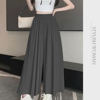 Quần ống rộng giả váy ELEGANTE BOUTIQUE dài, form suông thời trang công sở dạo phố cao cấp, che khuyết điểm đôi chân