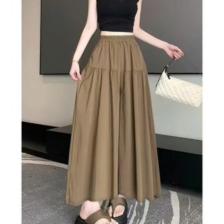 Quần ống rộng giả váy ELEGANTE BOUTIQUE dài, form suông thời trang công sở dạo phố cao cấp, che khuyết điểm đôi chân