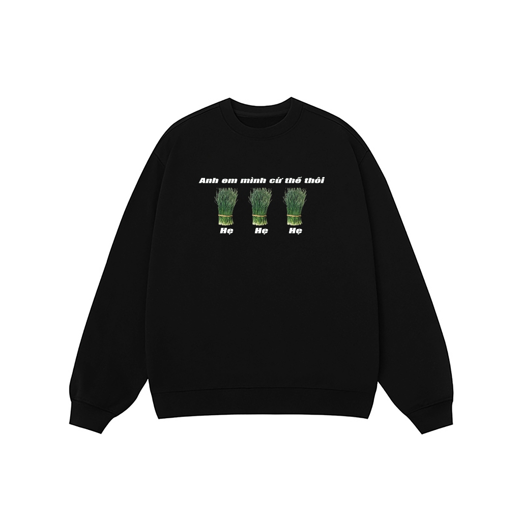 Áo Vớ Vẩn Vui Tươi REDLABEL Áo Sweater HẸ HẸ HẸ Áo Sweatshirt Nỉ Oversize Nam Nữ SWT11