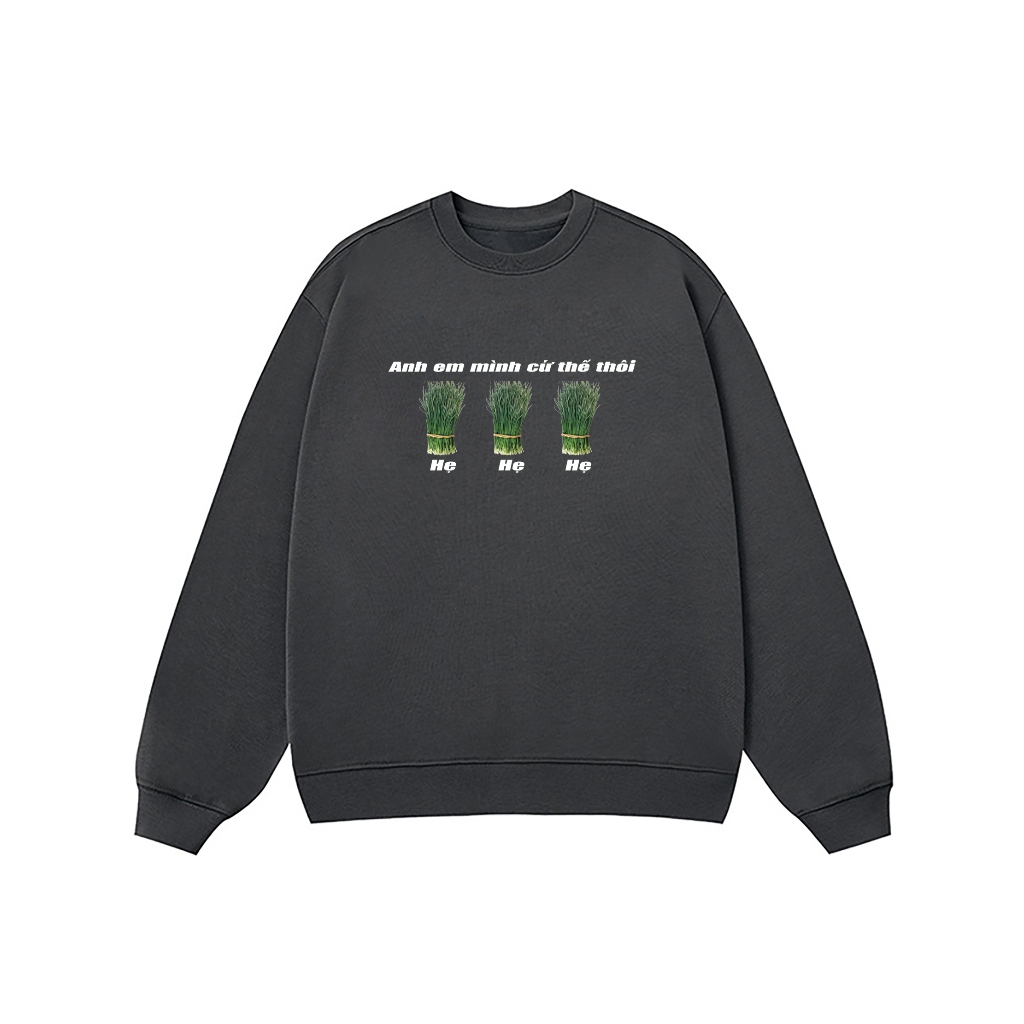 Áo Vớ Vẩn Vui Tươi REDLABEL Áo Sweater HẸ HẸ HẸ Áo Sweatshirt Nỉ Oversize Nam Nữ SWT11