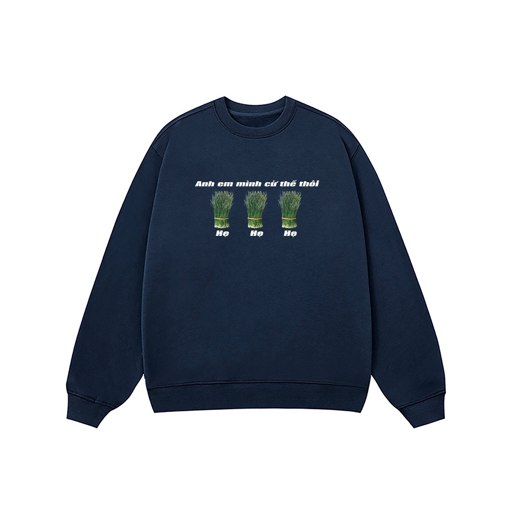 Áo Vớ Vẩn Vui Tươi REDLABEL Áo Sweater HẸ HẸ HẸ Áo Sweatshirt Nỉ Oversize Nam Nữ SWT11