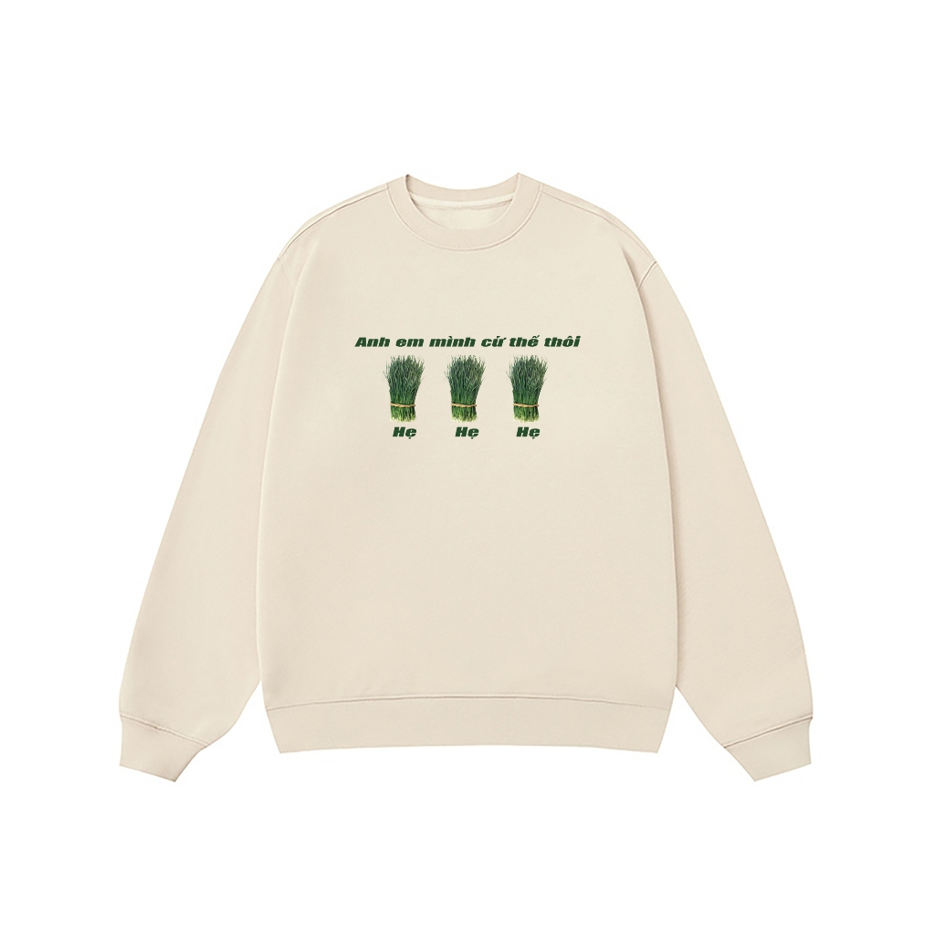 Áo Vớ Vẩn Vui Tươi REDLABEL Áo Sweater HẸ HẸ HẸ Áo Sweatshirt Nỉ Oversize Nam Nữ SWT11