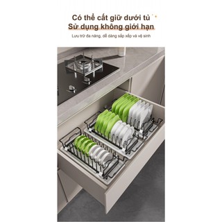 Kệ bát đĩa inox phía trên bồn rửa Rổ Đa Năng Đựng bát đĩa Kệ đựng đồ rửa chén bát