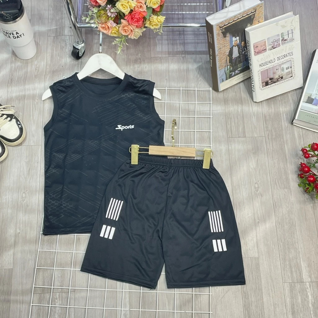 [Peinn] Bộ thể thao dành cho bé trai 15-45kg mẫu SPOT. Thiết kế 3 lỗ thoáng mát. HE37 - EB15