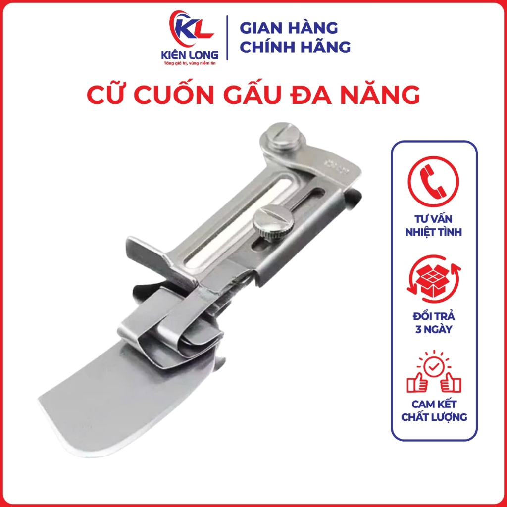 Cữ Cuốn Gấu Đa Năng 203 - Điều Chỉnh Cự Ly 12-20, 15-25 - Máy May Công Nghiệp (Tặng Ốc Bắt Cữ)