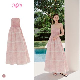 Đầm hoa maxi OLV cúp ngực dáng xòe bồng bềnh ren tầng điệu đà Feeney phù hợp đi tiệc đi chơi