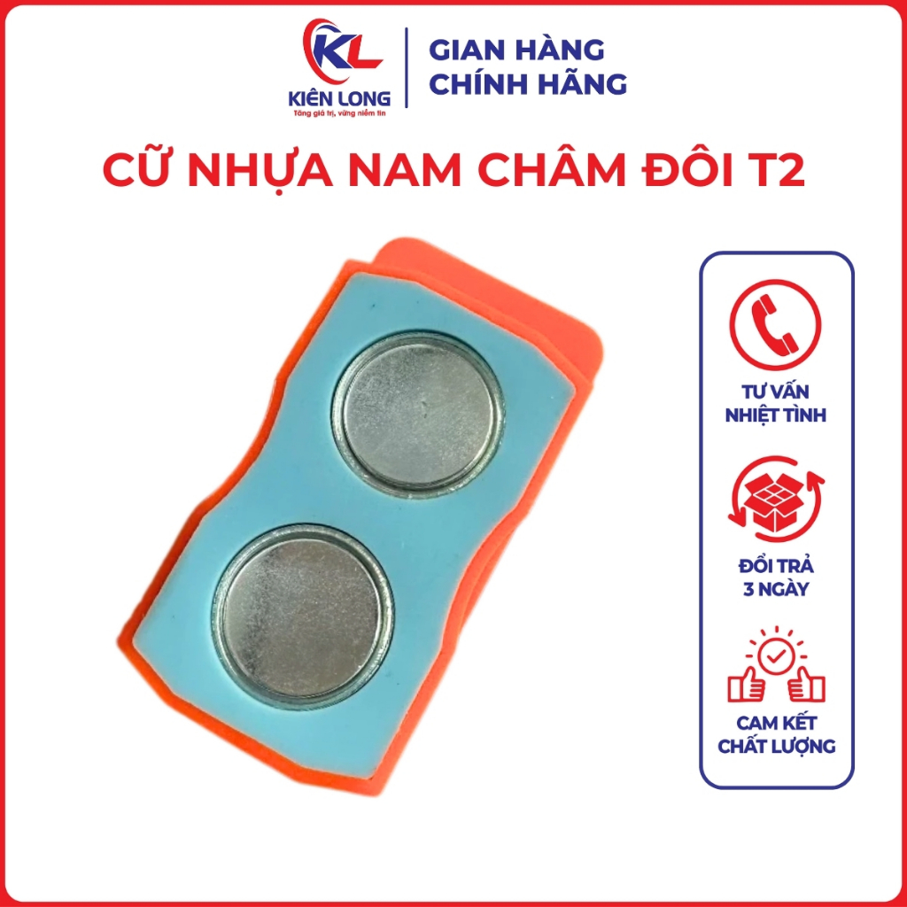 Cữ Nhựa Nam Châm Đôi T2 Có Thước Đo 60mm - Căn Góc, Căn Thẳng, Cố Định Đường May (1 Cái)