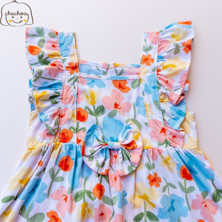 Váy Lanh bé gái, Đầm Lanh bé gái cánh tiên dáng BabyDoll ChuChoaKids [VBC33]