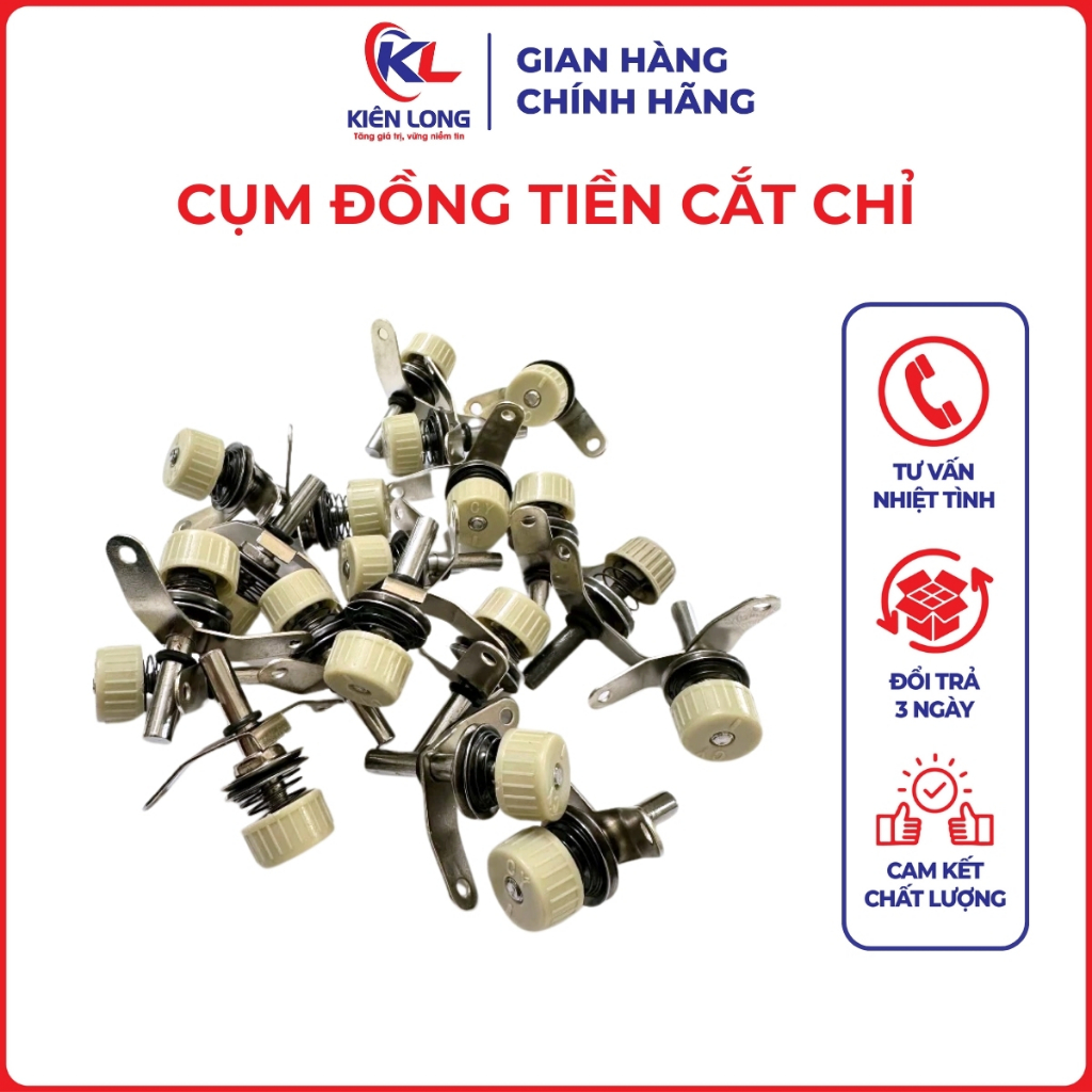 Cụm Đồng Tiền Dẫn Chỉ, Cắt chỉ Máy 1 Kim 2 Lỗ Nhỏ cốt nhỏ - Phụ Kiện Ngành May Chính Hãng