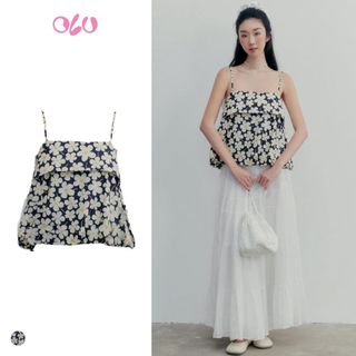 Áo OLV kiểu hoa 2 dây dáng bí xòe Briar trẻ trung phù hợp đi chơi đi làm