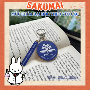 Móc Khoá Trường Đại Học, Móc Khoá Logo Trường Đại Học Kèm Slogan Bùa Thi Đỗ In 2 Mặt Mica Dùng Làm Quà Tặng - SakuMai