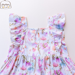 Váy Lanh bé gái, Đầm Lanh bé gái cánh tiên dáng BabyDoll ChuChoaKids [VBC33]